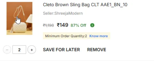 Image of Cleto  Brown Women Sling Bag 