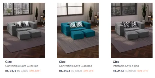 Image of Clex Sofa Cum Bed at minimum 80% Discount