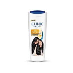 CLINIC PLUS Strength & Shine Shampoo, 355 ml, for Shiny and Healthy Hair, with Egg Protein, Strengthens Hair Strands, Suitable for all Hair Types