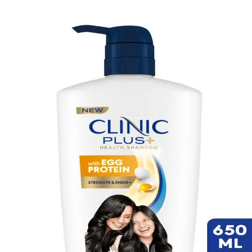 Image of Clinic Plus Strength & Shine Shampoo with Egg Protein To Boost Hair Shine - 650 ml