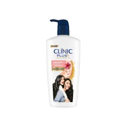 Clinic Plus Strength & Smooth Shampoo, Fenugreek Protein + Hibiscus for Hair Strengthening and Smoother Hair, 650 ml