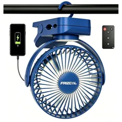 Clip on Fan 65 Hours Portable Desk Fan Rechargeable with LED Lights & Hooks