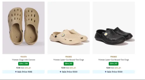 Image of Clogs women's footwear at up to 86% Discount