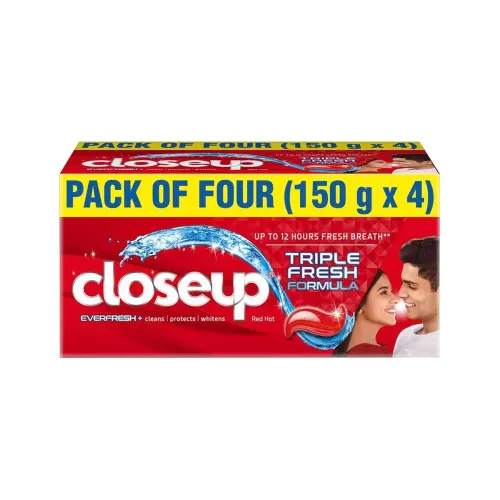 Image of Closeup Everfresh+ Anti-Germ Gel Toothpaste (Pack of 4)