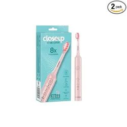 Closeup Sonic Expert Electric Toothbrush Pack of 1+2 Heads (Pink)