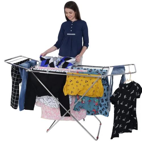 Image of LiMETRO STEEL Stainless Steel Foldable Cloth Dryer Stand