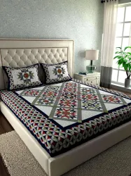 CLOTHOLOGY Cotton Double Flat Bedsheet