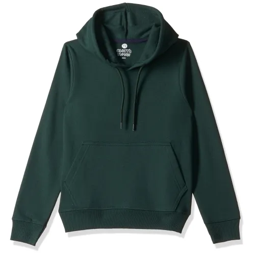 Image of Clotth Theory Solid Cotton Fleece Girls Hooded Sweatshirt 
