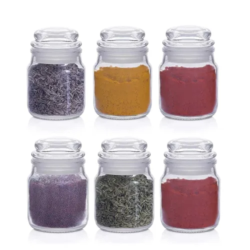 Image of CLOUDMART 100ml Spice Storage Glass Jar (Set Of 6)