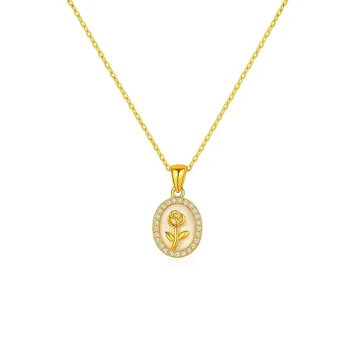 Image of CLOUDTAIL Luxury Gold Rose Pendant Necklace
