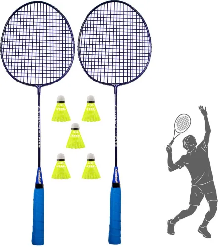 Image of CLOVERBYTE Badminton Kit with 5 Nylon Shuttles