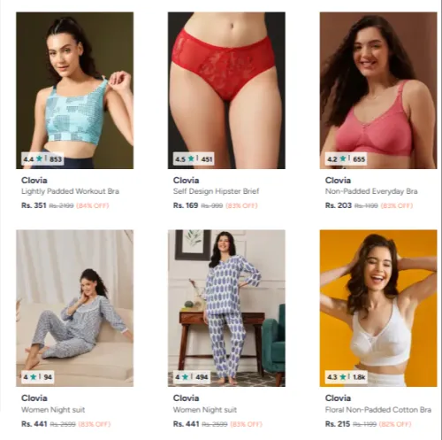 Image of Clovia at minimum 60% Discount