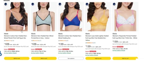 Image of Clovia Everyday Bras at minimum 88% Discount