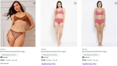 Image of Clovia Lingerie Sets and Accessories at minimum 72% Discount