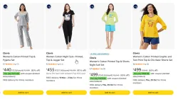 Clovia Pyjama Sets at minimum 80% Discount