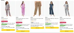 Clovia Pyjamas & Lounge Pants at minimum 81% Discount