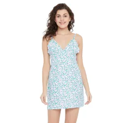 Clovia Women Cotton Nighty– Floral, Short