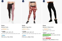 Clovia Women Gym Tights at minimum 70% Discount