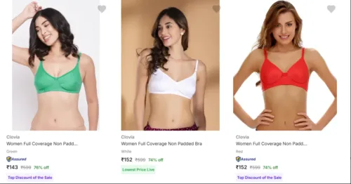 Image of Clovia Women's Bras Starting @ ₹143