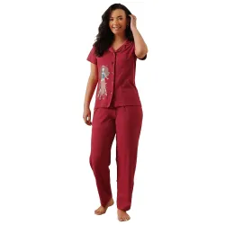 Clovia Women's Cotton Top and Pajama Set