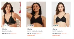 Clovia Womens Half Coverage Bra Upto 85% Off