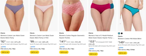 Image of Clovia women's panty starting @ ₹92