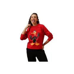 Clovia Womens Terry Cotton Winterwear Sweatshirt