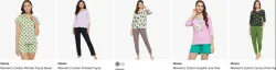 Clovia Womens Top & Shorts Pajama Upto 83% Discount