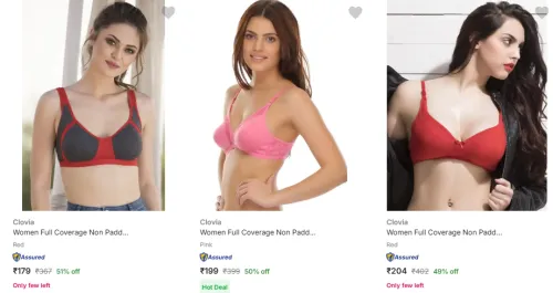Image of Clovia Women's Bra Starting @ ₹179