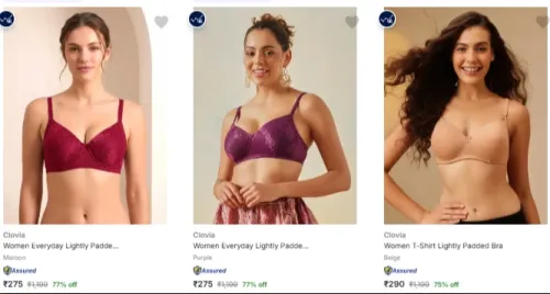 Image of Clovia Women's Bras at minimum 77% Discount