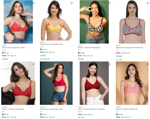 Image of Clovia Womens Bras starting @ ₹199