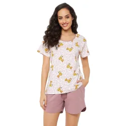 Clovia Womens Cotton Top & Chic Basic Shorts Set