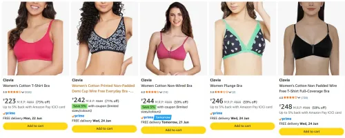 Image of Clovia Women's Innerwear upto 87% Discount 