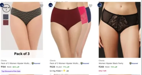 Image of Clovia Women's Panties at minimum 80% Discount