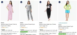Clovia Womens Pyjama Sets at minimum 80% Discount