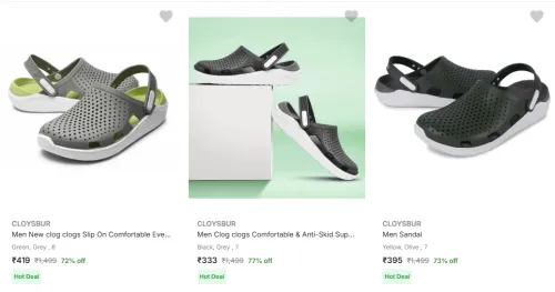 Image of Cloysbur Men’s Sandals & Floaters at minimum 72% Discount