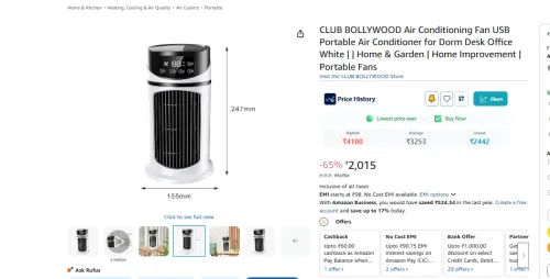 Image of CLUB BOLLYWOOD Air Conditioning Fan 