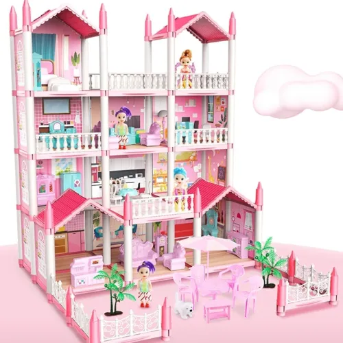 Image of Clubx Doll House Building Toy Set