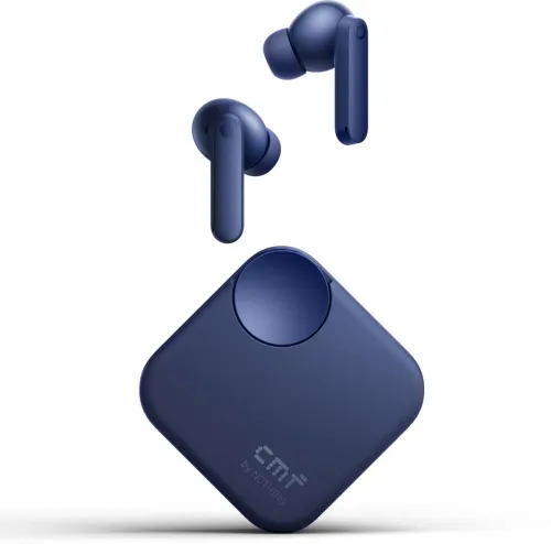 Image of CMF by Nothing Buds 2 Plus with 50dB Hybrid ANC| Hi-Res + LDAC| Spatial Audio| 6HD Mic| 61.5Hrs Bluetooth Headset (Blue,