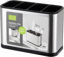 CNMTCCO Empty Cutlery Holder Case  (Silver Holds 25 Pieces)