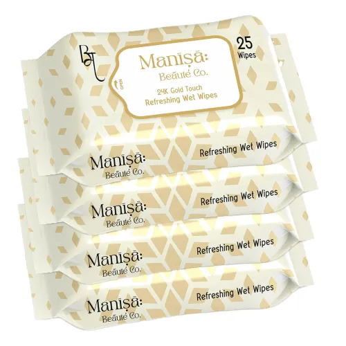 Image of Co. 24K Gold Touch Refreshing Wipes | Alcohol-Free, Vegan Makeup Remover | Paraben-Free & Cruelty-Free Facial Wipes for 