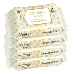 Co. 24K Gold Touch Refreshing Wipes | Alcohol-Free, Vegan Makeup Remover | Paraben-Free & Cruelty-Free Facial Wipes for