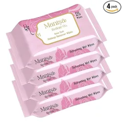 Co. Rose Flush Makeup Remover Wipes (Pack of 4)