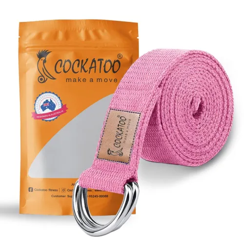 Image of Cockatoo D-Ring Yoga Strap Belt,Yoga Strap For Stretching, Yoga Belt For Women, Perfect for Yoga, Pilates, and Stretchin