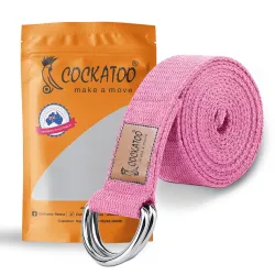 Cockatoo D-Ring Yoga Strap Belt,Yoga Strap For Stretching, Yoga Belt For Women, Perfect for Yoga, Pilates, and Stretchin