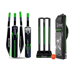Cockatoo Destructor Complete Cricket Set, Cricket Kit Combo, Cricket Bat (30.5 x 4.0) with 3 Stumps Wicket Set and 1