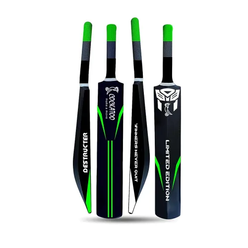 Image of Cockatoo Destructor Plastic Cricket Bat, Power Series, Academy Size (34\'x 4.5\'), Heavy Duty Plastic Cricket Bat for Ag