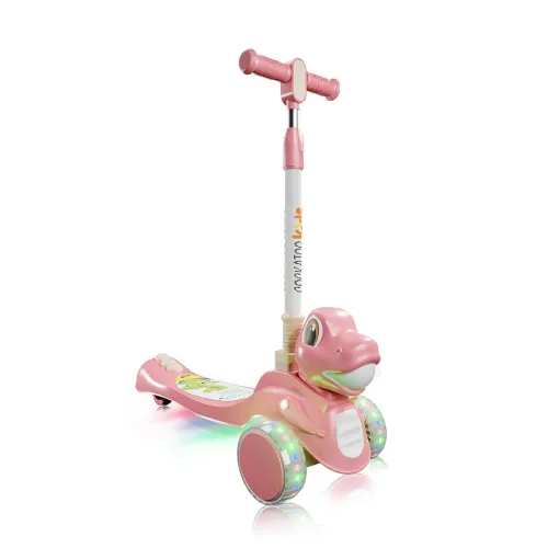 Image of Cockatoo Glow Rider Led Kids Scooter, Scooter for Kids 4 Years and Above with Music, Light in Deck and Wheel, Adjustable