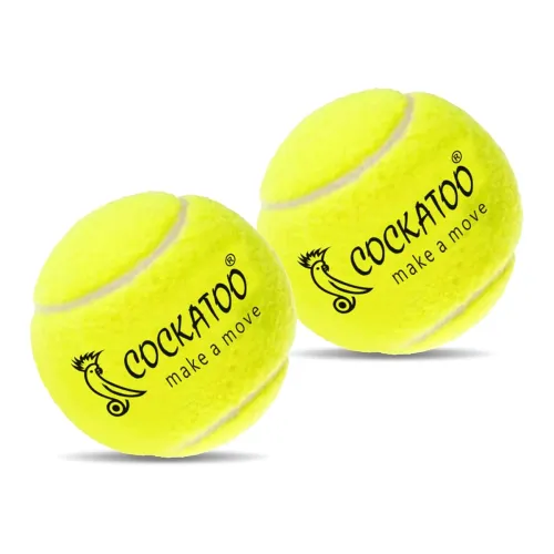 Image of Cockatoo Rubber Cricket Tennis Ball Pack of 2 (90g Each, Yellow)