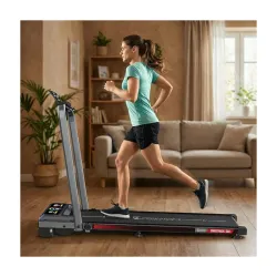 Cockatoo Smart-Walk 2AH Slimmest Walking Pad for Home with Handle 2HP-3.5HP Peak, Under Desk Treadmill for Home Use, 3 Level Manual Incline 6 Automatic Program, Max User Weight 110Kg